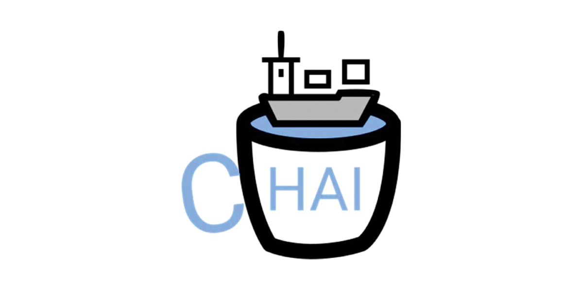 Logo des Projektes CHAI: Tasse mit schwimmendem Schiff und Buchstaben C als Henkel